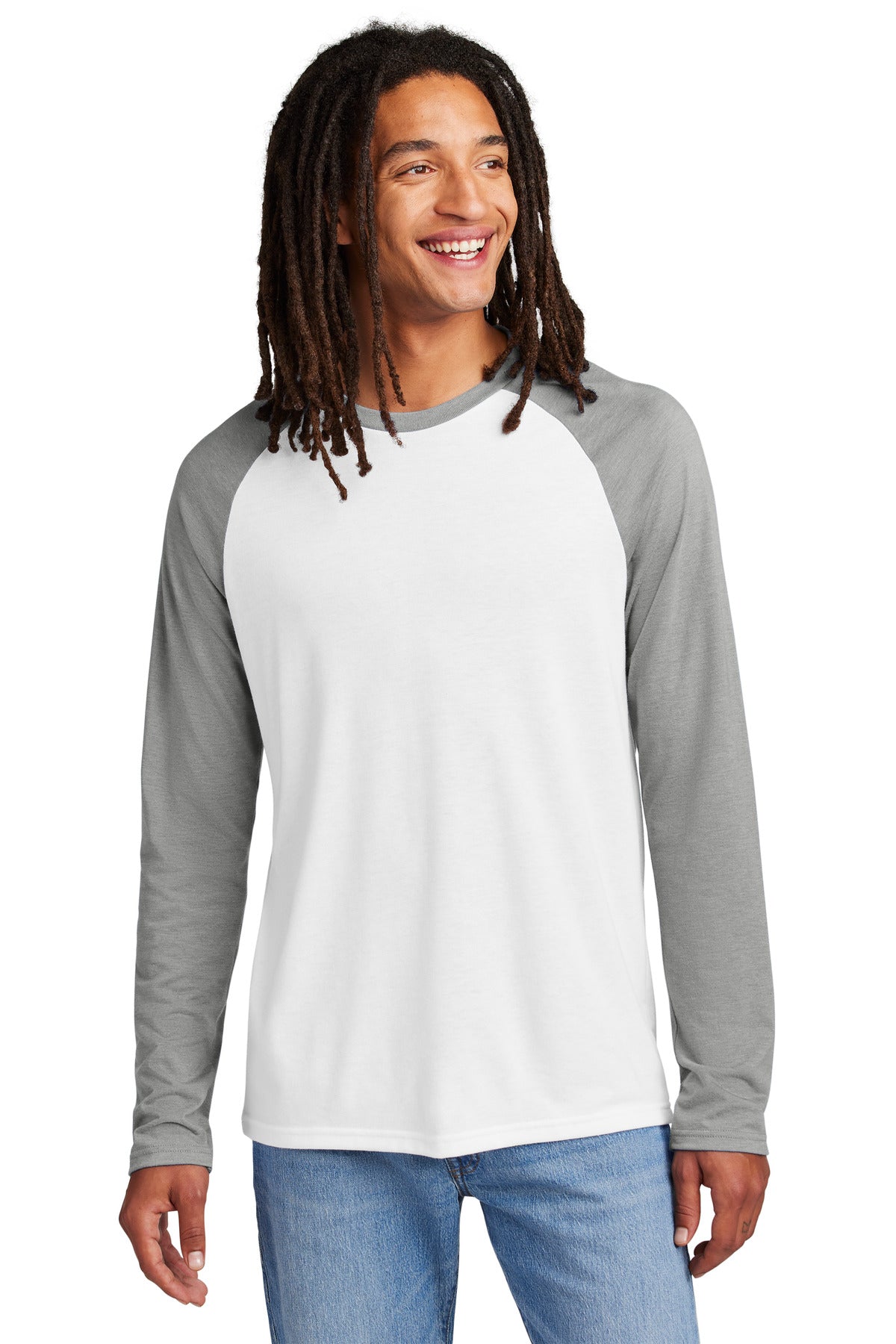 Allmade ® Unisex Tri-Blend Long Sleeve Colorblock Raglan AL6009