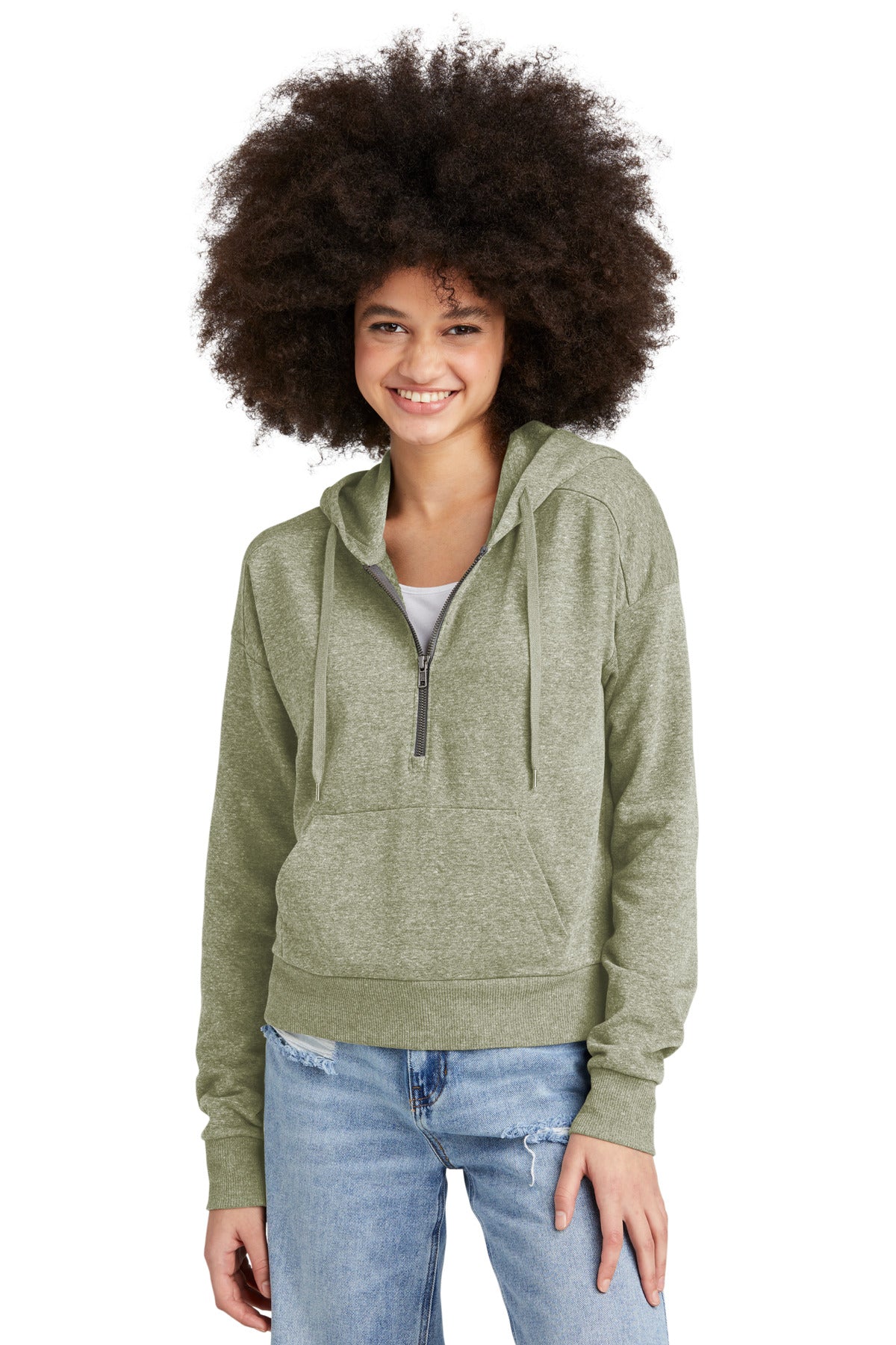 District ® Women's Perfect Tri ® Fleece 1/2-Zip Pullover DT1311