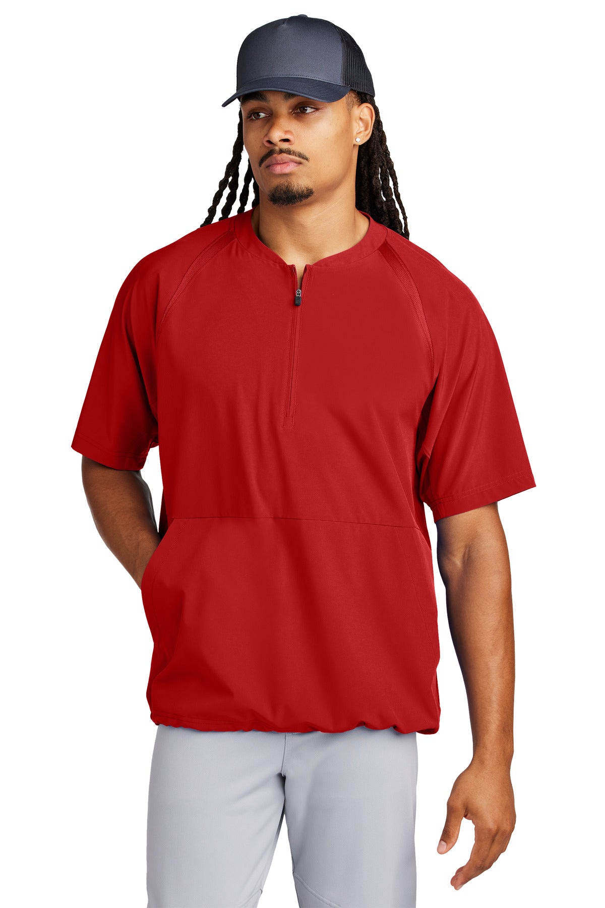 Sport-Tek ® Repeat 1/2-Zip Short Sleeve Jacket JST489
