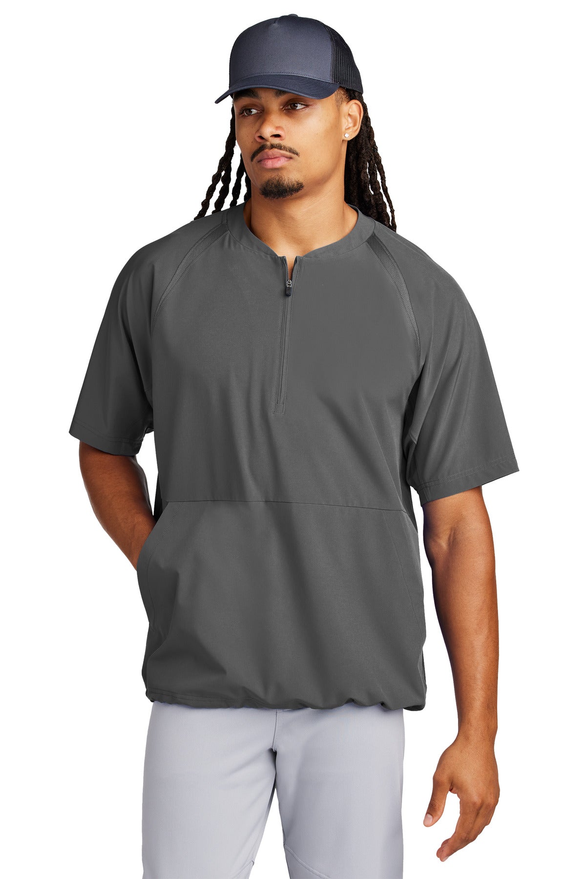 Sport-Tek ® Repeat 1/2-Zip Short Sleeve Jacket JST489