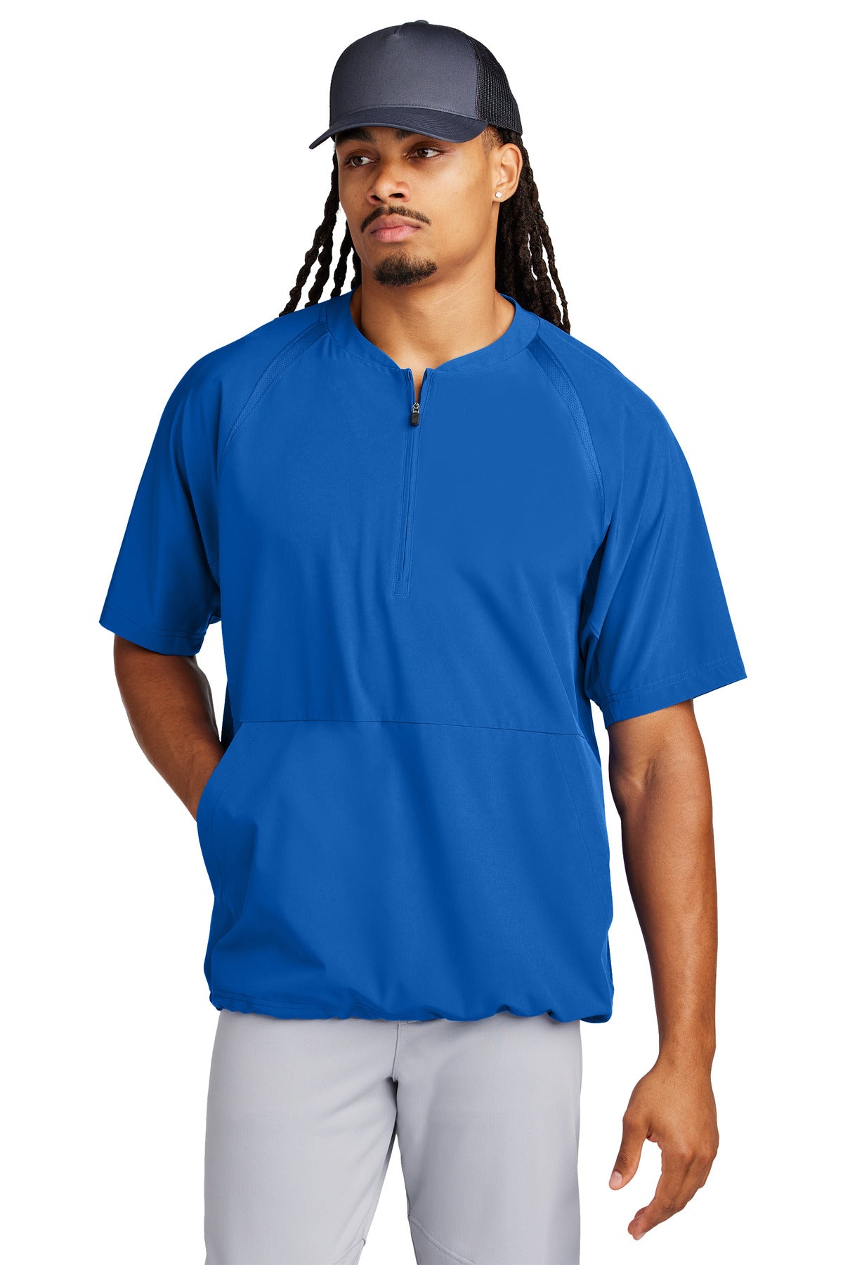 Sport-Tek ® Repeat 1/2-Zip Short Sleeve Jacket JST489