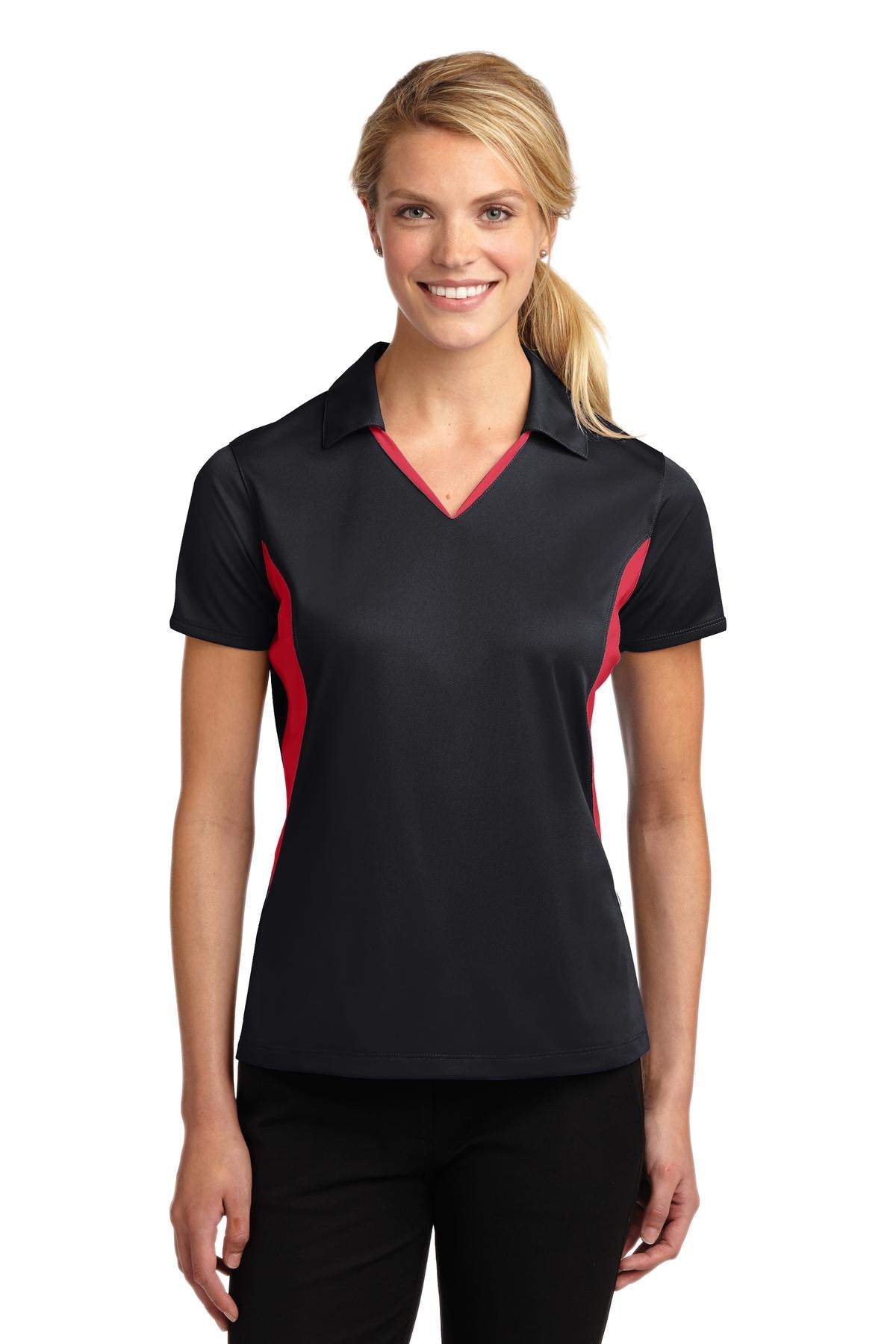 Sport-Tek ® Women's Side Blocked Micropique Sport-Wick ® Polo. LST655