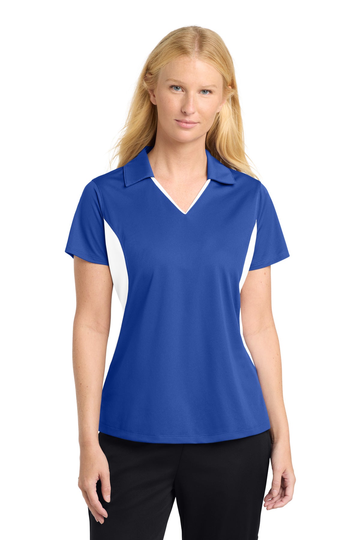 Sport-Tek ® Women's Side Blocked Micropique Sport-Wick ® Polo. LST655