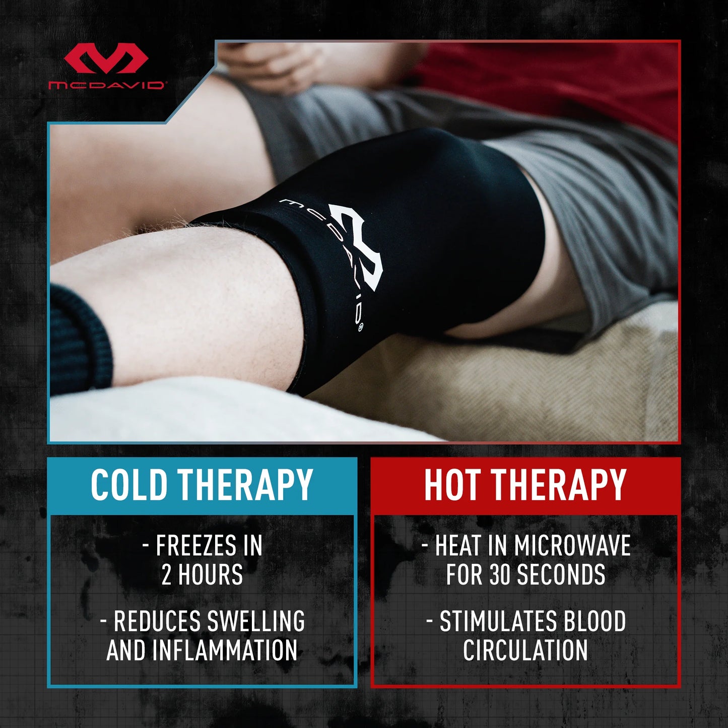 McDavid Flex Ice Therapy Knee/Thigh Compression Sleeve