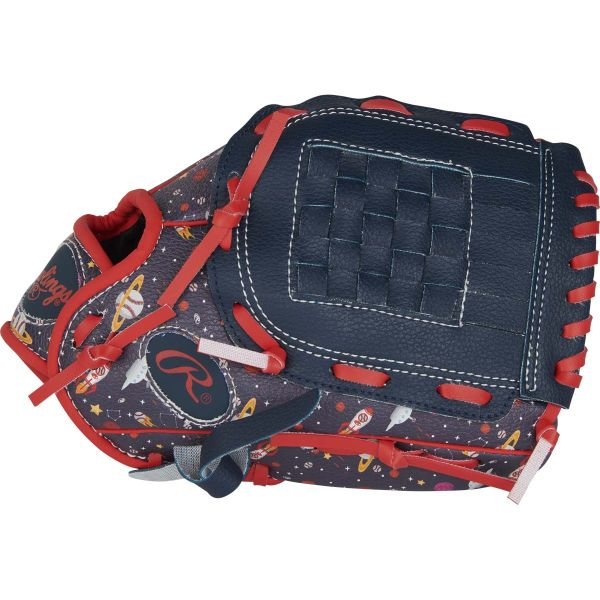 Rawlings 10" Youth Players Series Navy/Space Print Baseball Glove (Left)