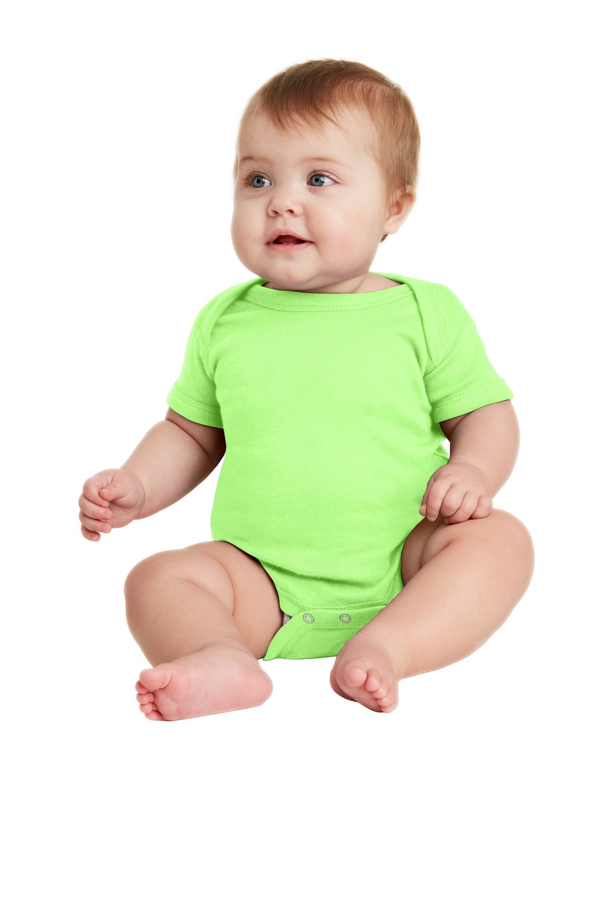 Rabbit Skins ™ Infant Short Sleeve Baby Rib Bodysuit. RS4400