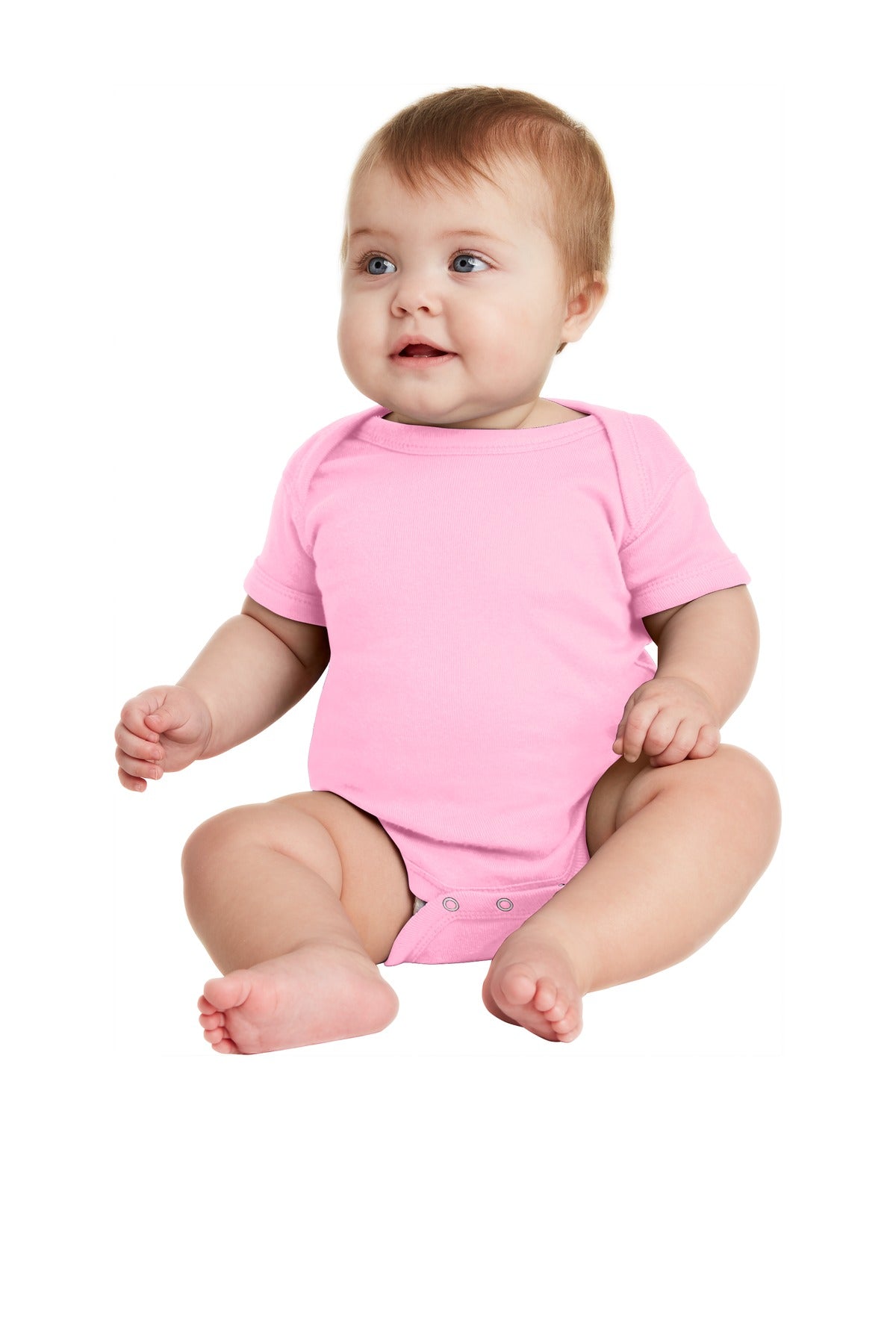 Rabbit Skins ™ Infant Short Sleeve Baby Rib Bodysuit. RS4400