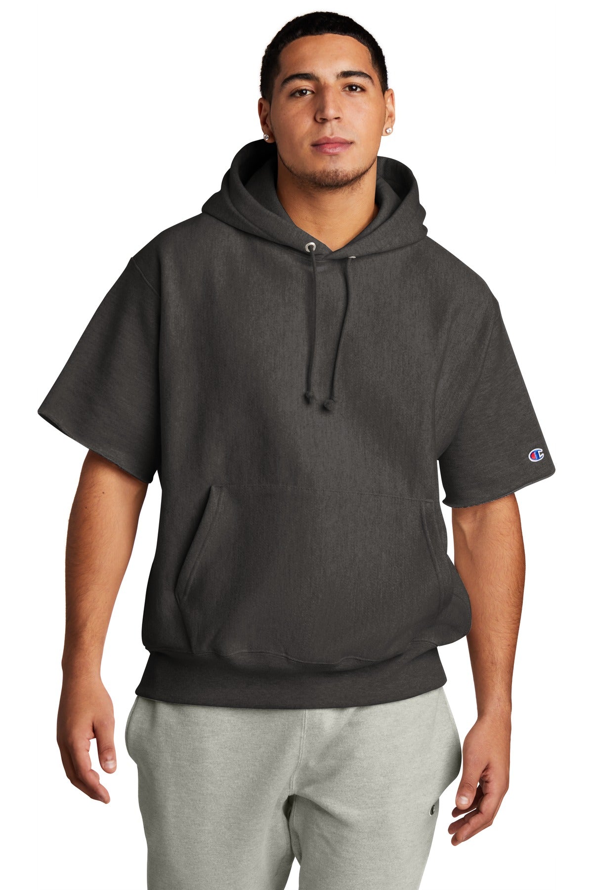 Champion ® Reverse Weave ® Short Sleeve Hooded Sweatshirt S101SS