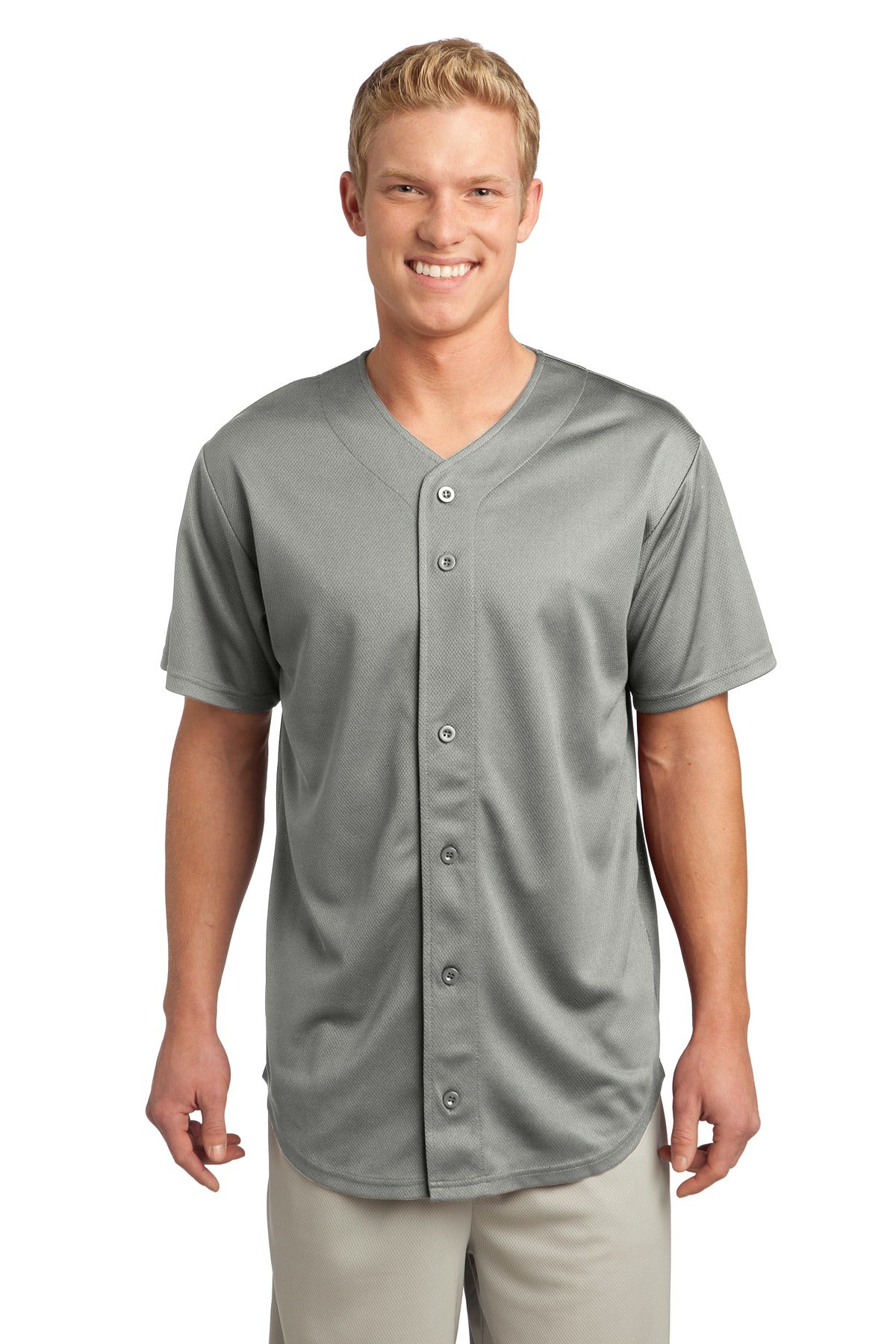 Sport-Tek ® PosiCharge ® Tough Mesh Full-Button Jersey. ST220