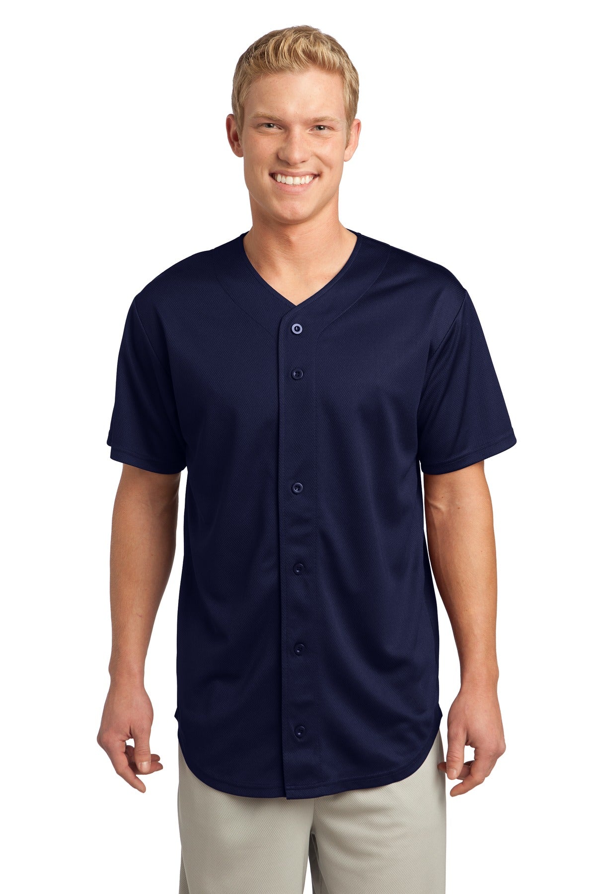Sport-Tek ® PosiCharge ® Tough Mesh Full-Button Jersey. ST220
