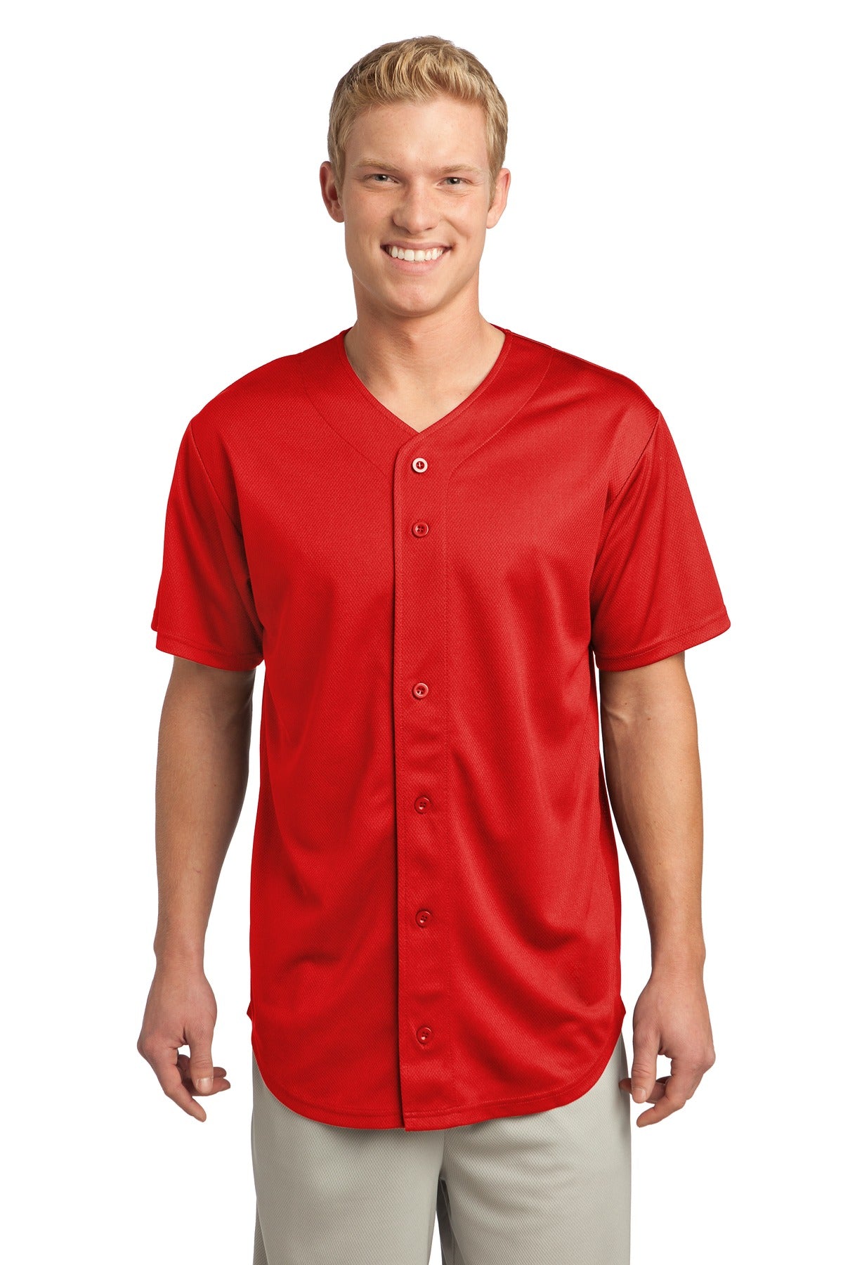 Sport-Tek ® PosiCharge ® Tough Mesh Full-Button Jersey. ST220