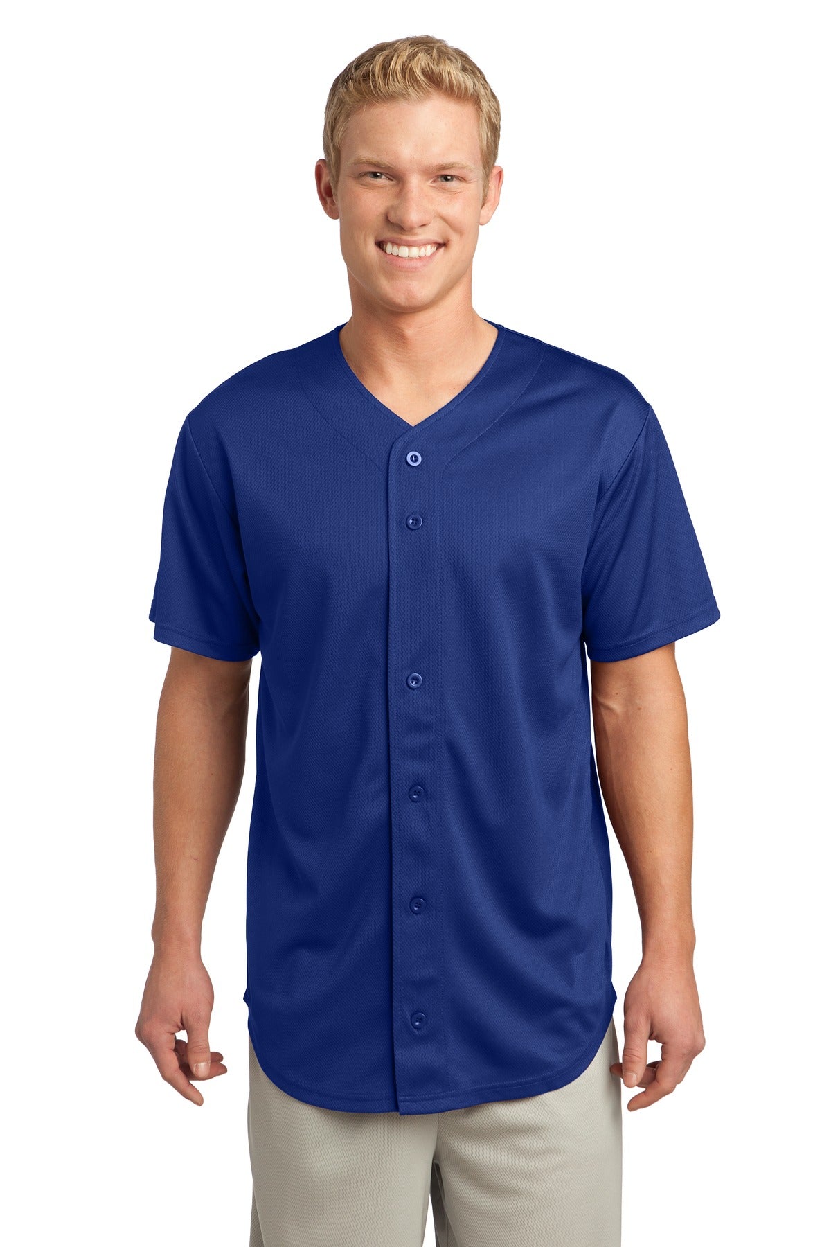 Sport-Tek ® PosiCharge ® Tough Mesh Full-Button Jersey. ST220