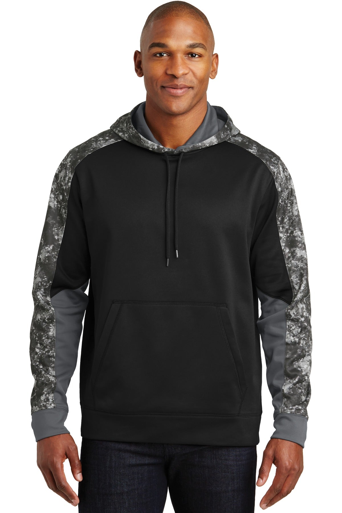 Sport-Tek ® Sport-Wick ® Mineral Freeze Fleece Colorblock Hooded Pullover. ST231