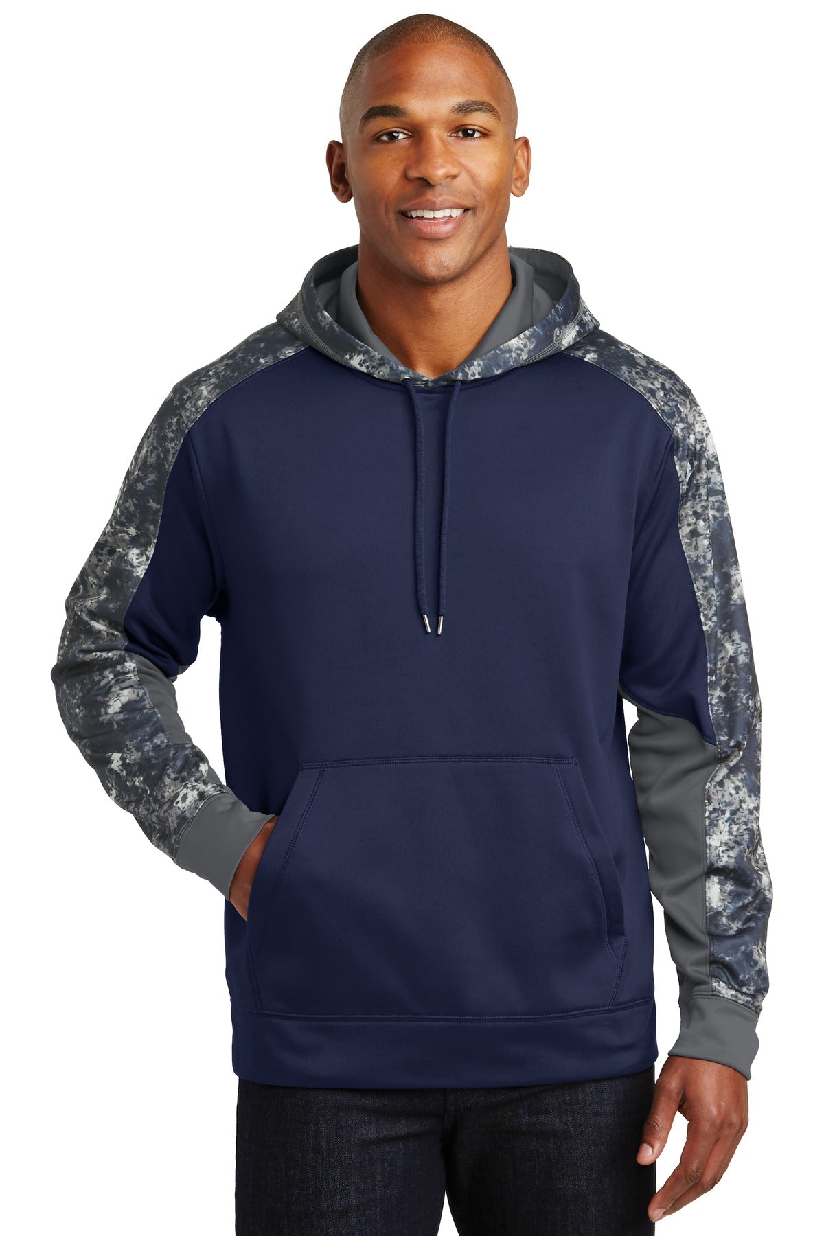 Sport-Tek ® Sport-Wick ® Mineral Freeze Fleece Colorblock Hooded Pullover. ST231