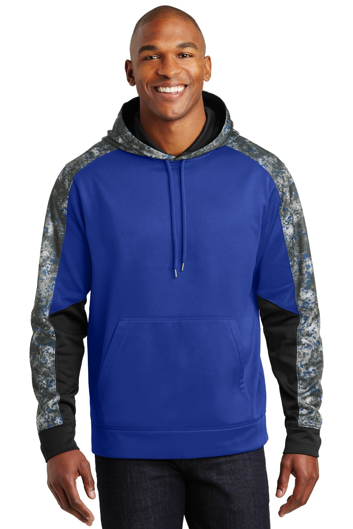 Sport-Tek ® Sport-Wick ® Mineral Freeze Fleece Colorblock Hooded Pullover. ST231