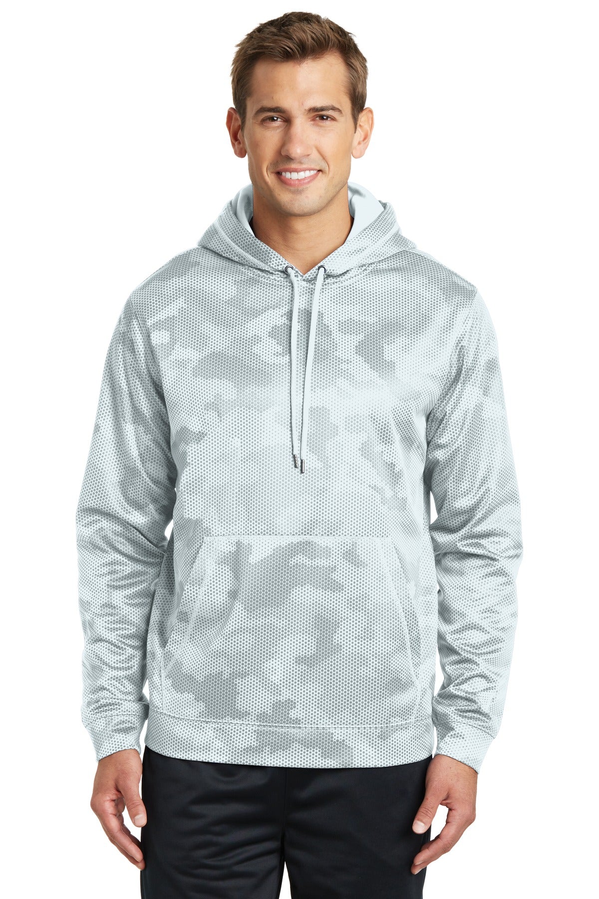 Sport-Tek ® Sport-Wick ® CamoHex Fleece Hooded Pullover. ST240