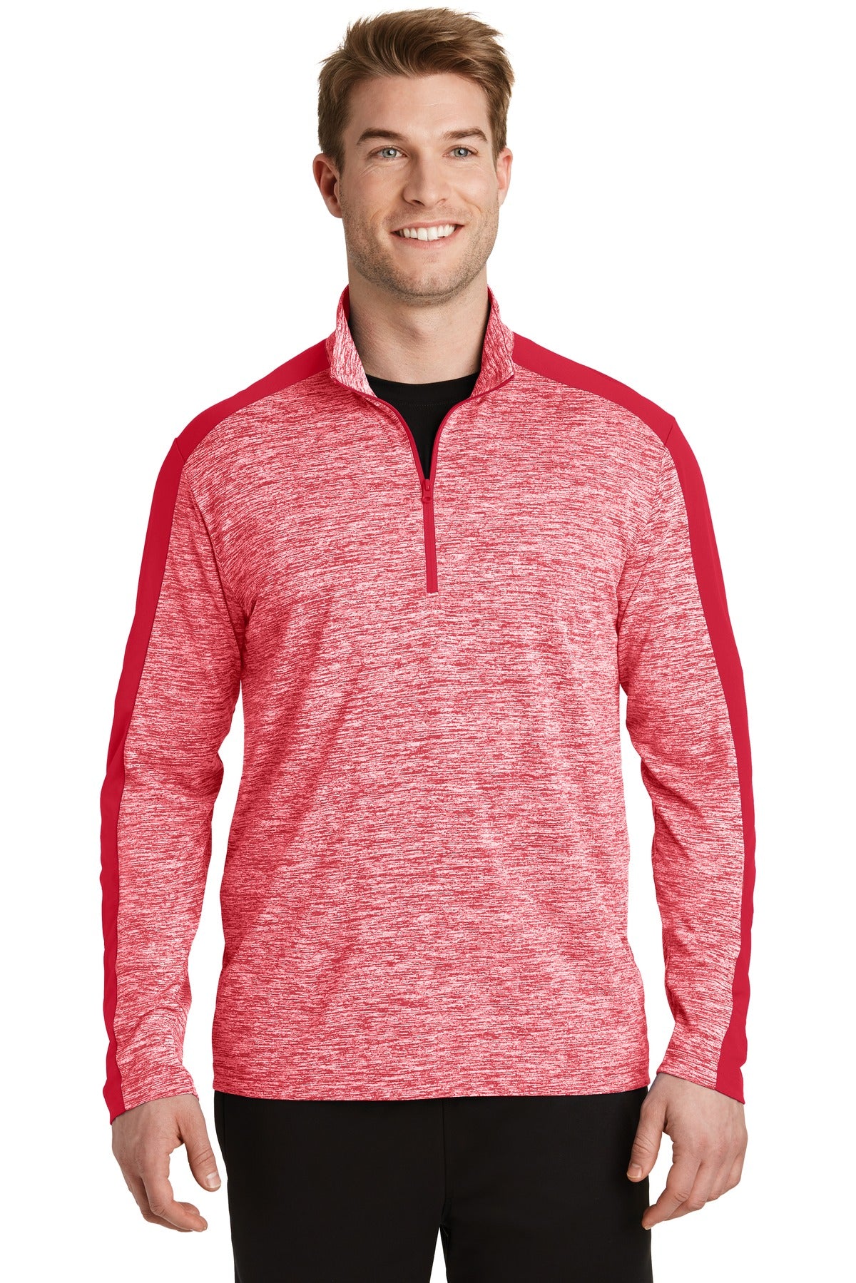 Sport-Tek ® PosiCharge ® Electric Heather Colorblock 1/4-Zip Pullover. ST397