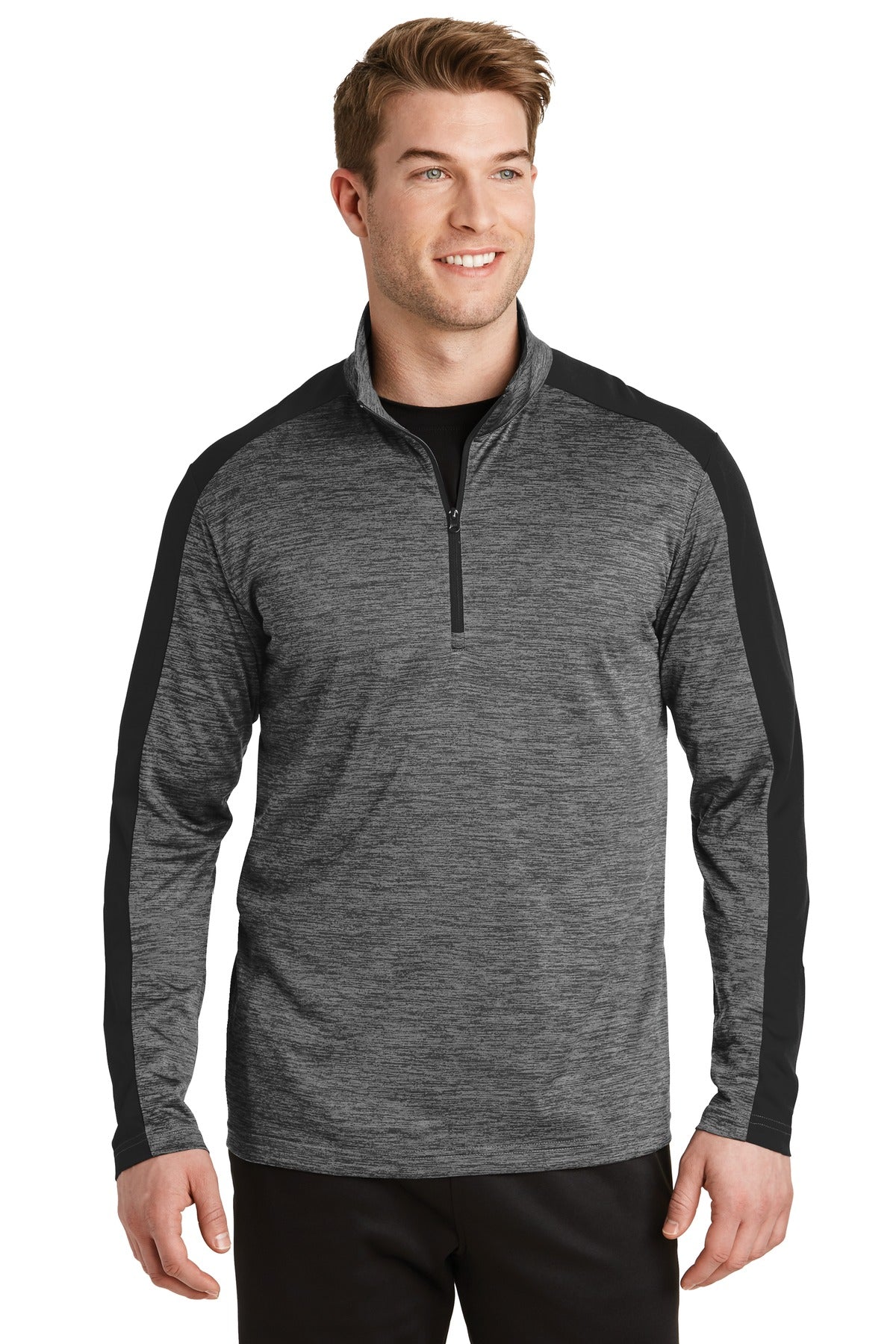 Sport-Tek ® PosiCharge ® Electric Heather Colorblock 1/4-Zip Pullover. ST397