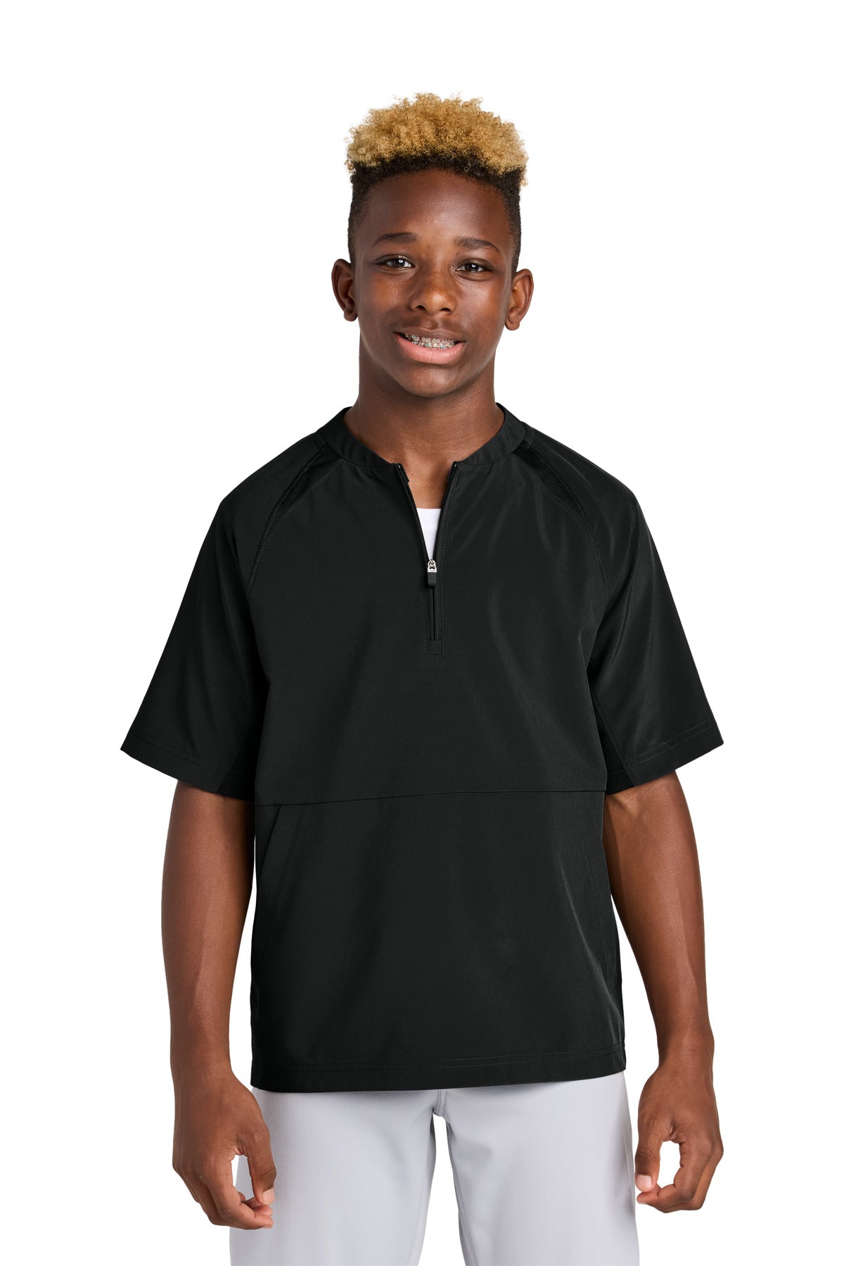 Sport-Tek ® Youth Repeat 1/2-Zip Short Sleeve Jacket YJST489
