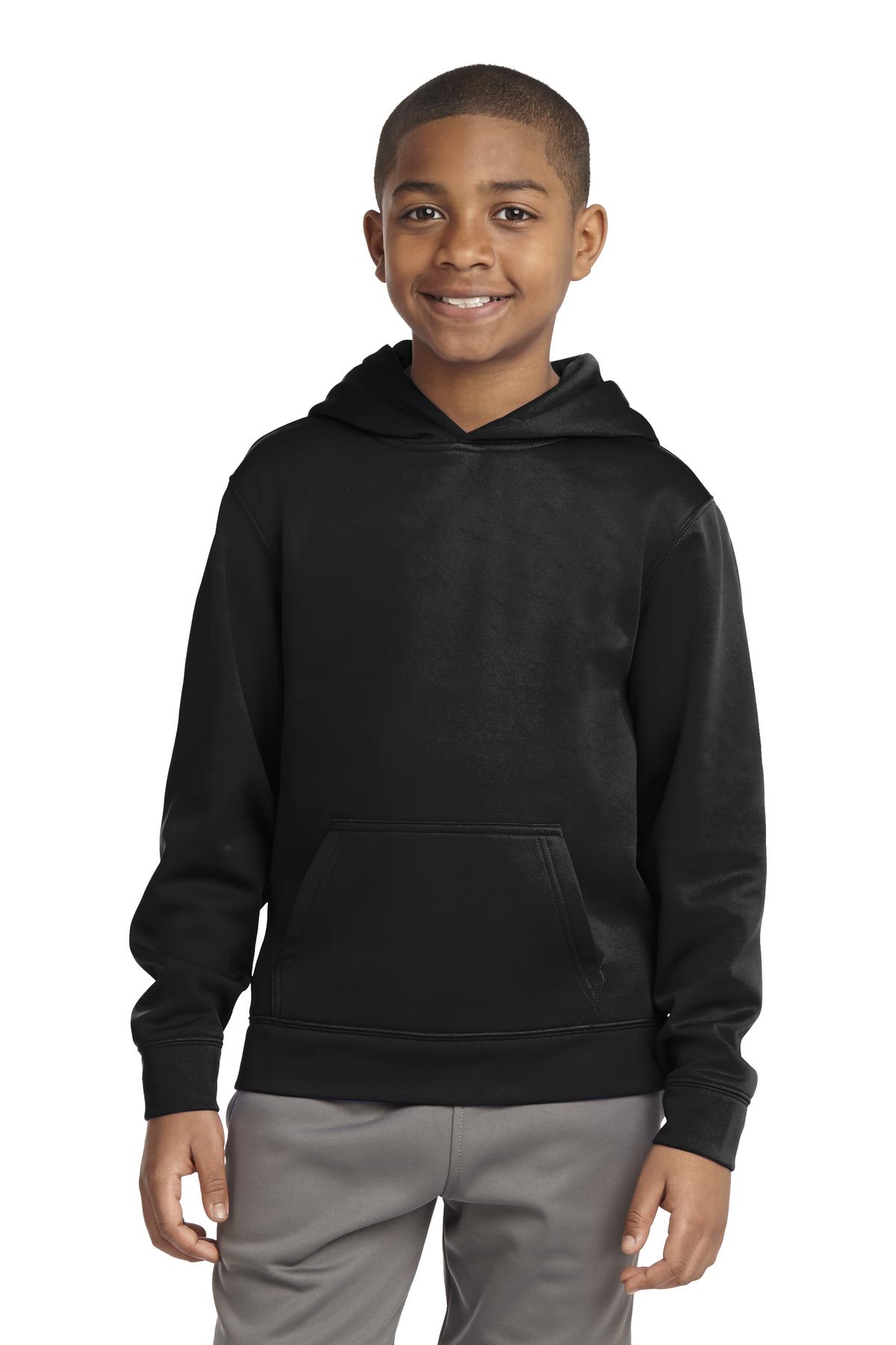 Sport-Tek ® Youth Sport-Wick ® Fleece Hooded Pullover. YST244