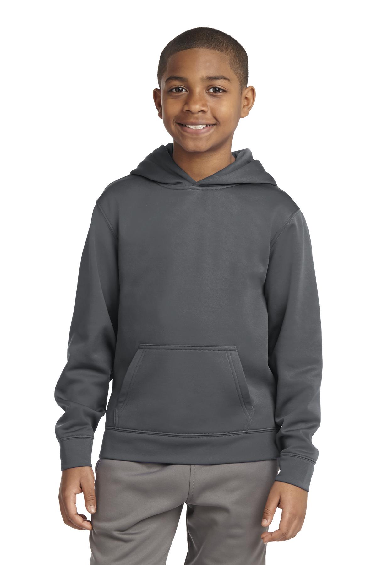 Sport-Tek ® Youth Sport-Wick ® Fleece Hooded Pullover. YST244