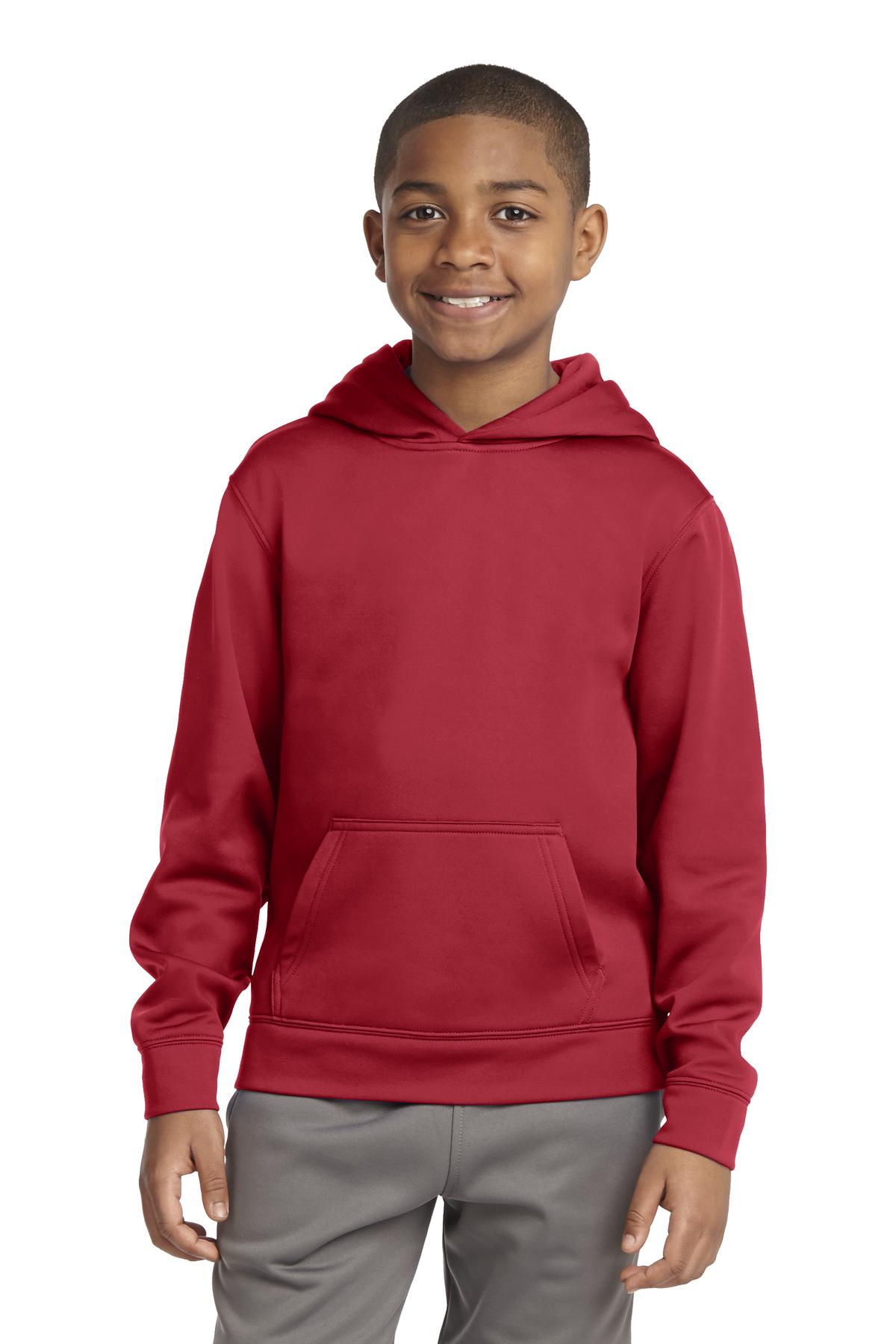 Sport-Tek ® Youth Sport-Wick ® Fleece Hooded Pullover. YST244