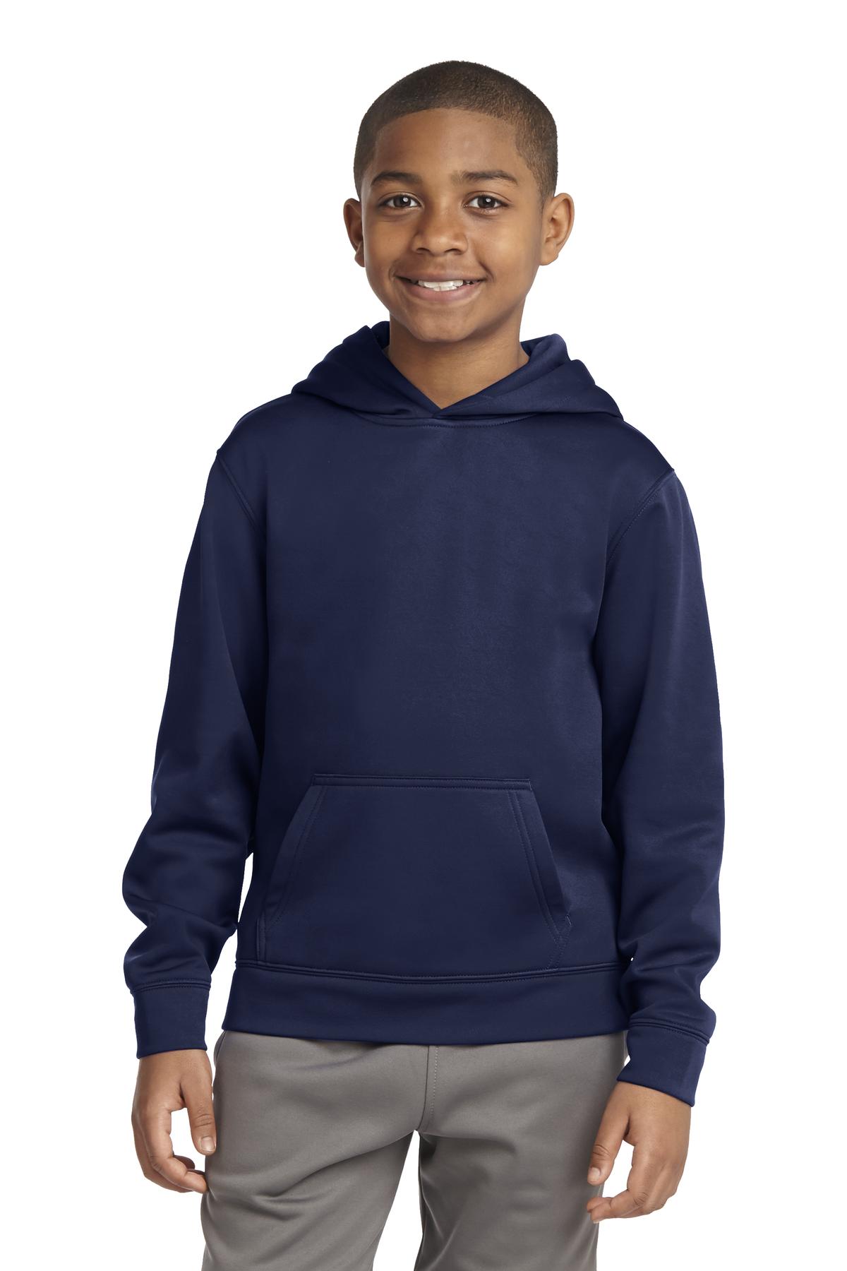Sport-Tek ® Youth Sport-Wick ® Fleece Hooded Pullover. YST244