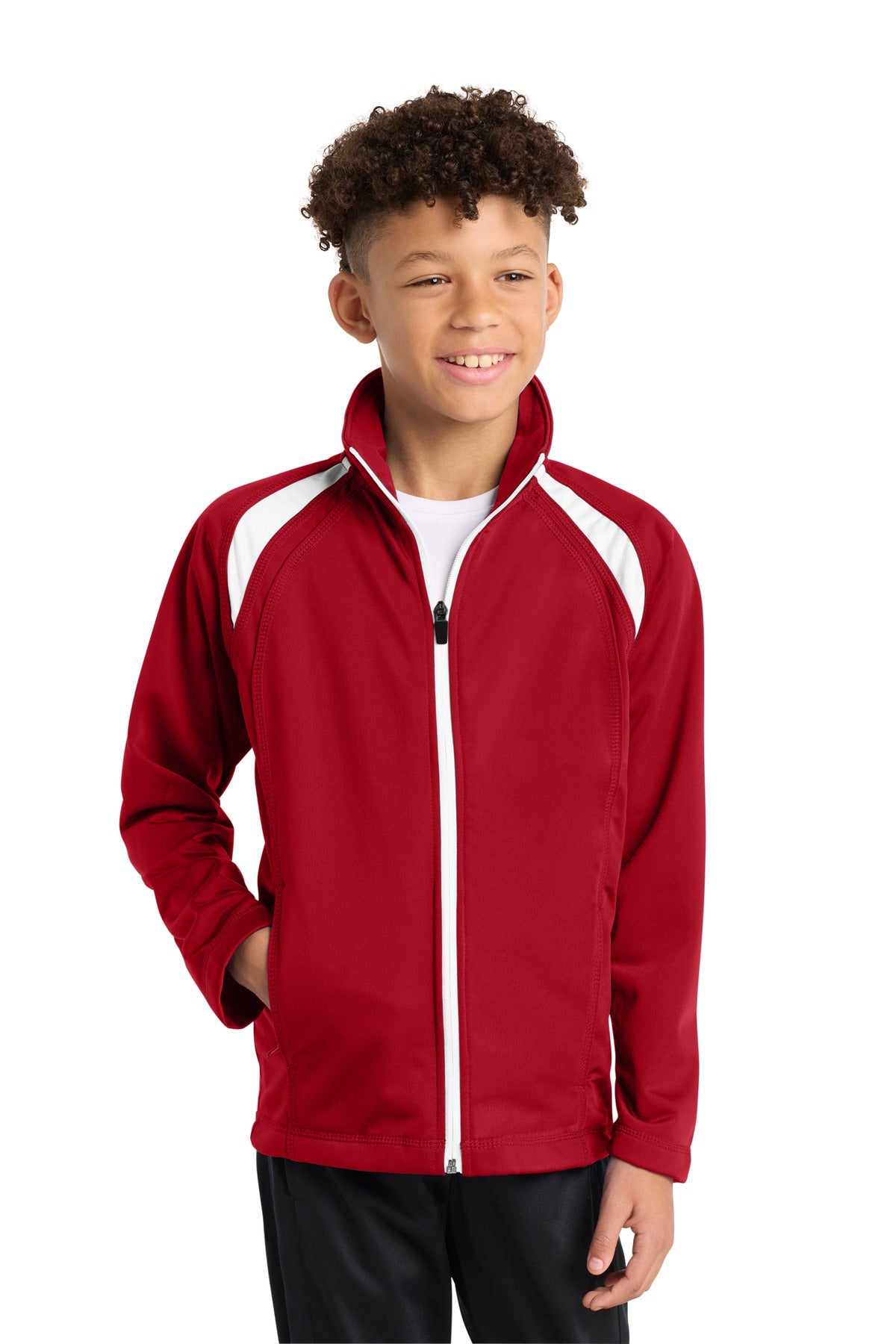 Sport-Tek ® Youth Tricot Track Jacket. YST90
