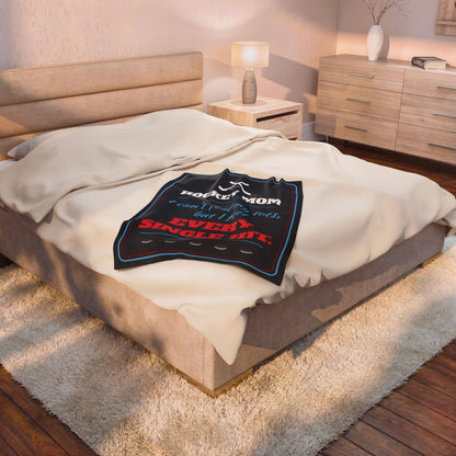 Hockey Mom Velveteen Plush Blanket, I Can't Feel My Toes but I Feel Every Single Hit