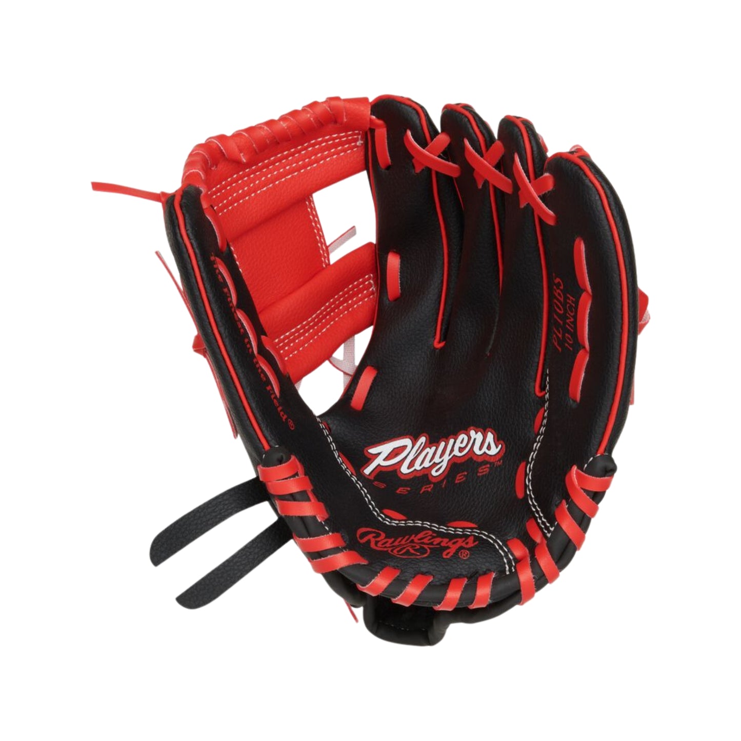 Rawlings Players Series 10" Youth Glove - Black/Red