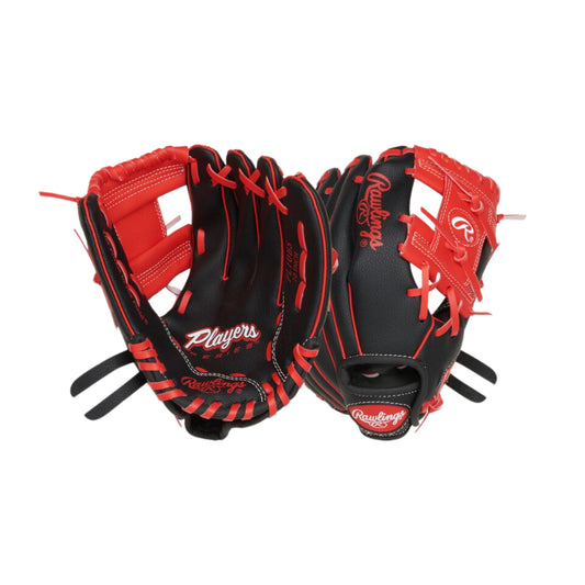 Rawlings Players Series 10" Youth Glove - Black/Red