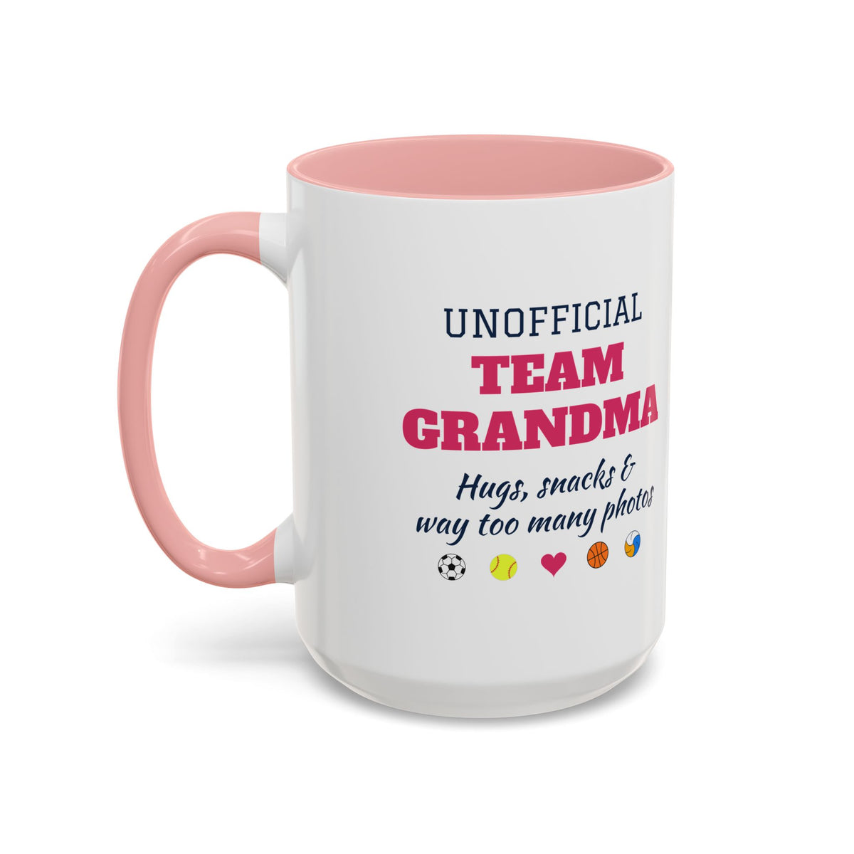 Unofficial Team Grandma Coffee Mug, Hugs, Snacks and Way Too Many Photos