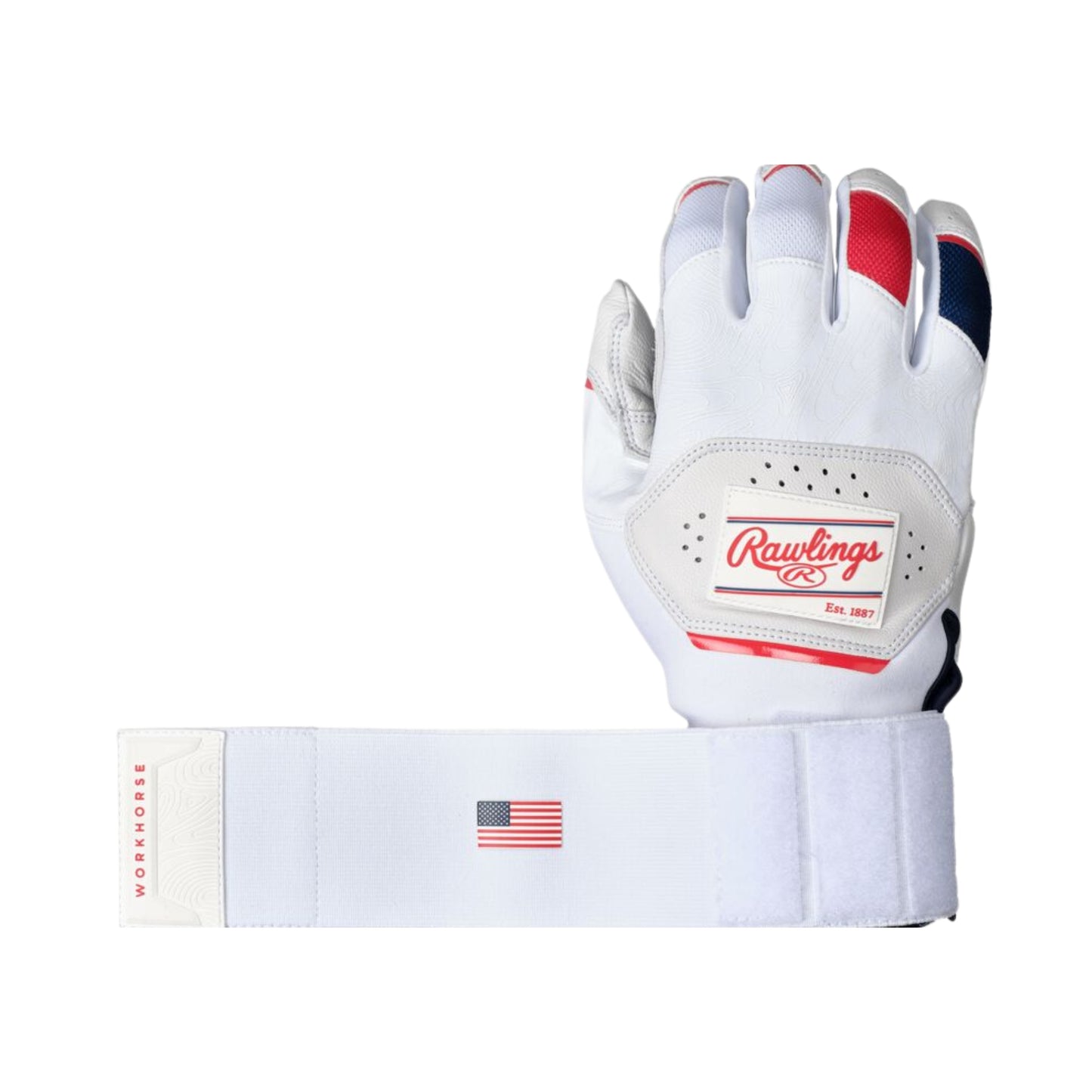 Rawlings Workhorse Compression Strap Batting Gloves, Adult & Youth Sizes
