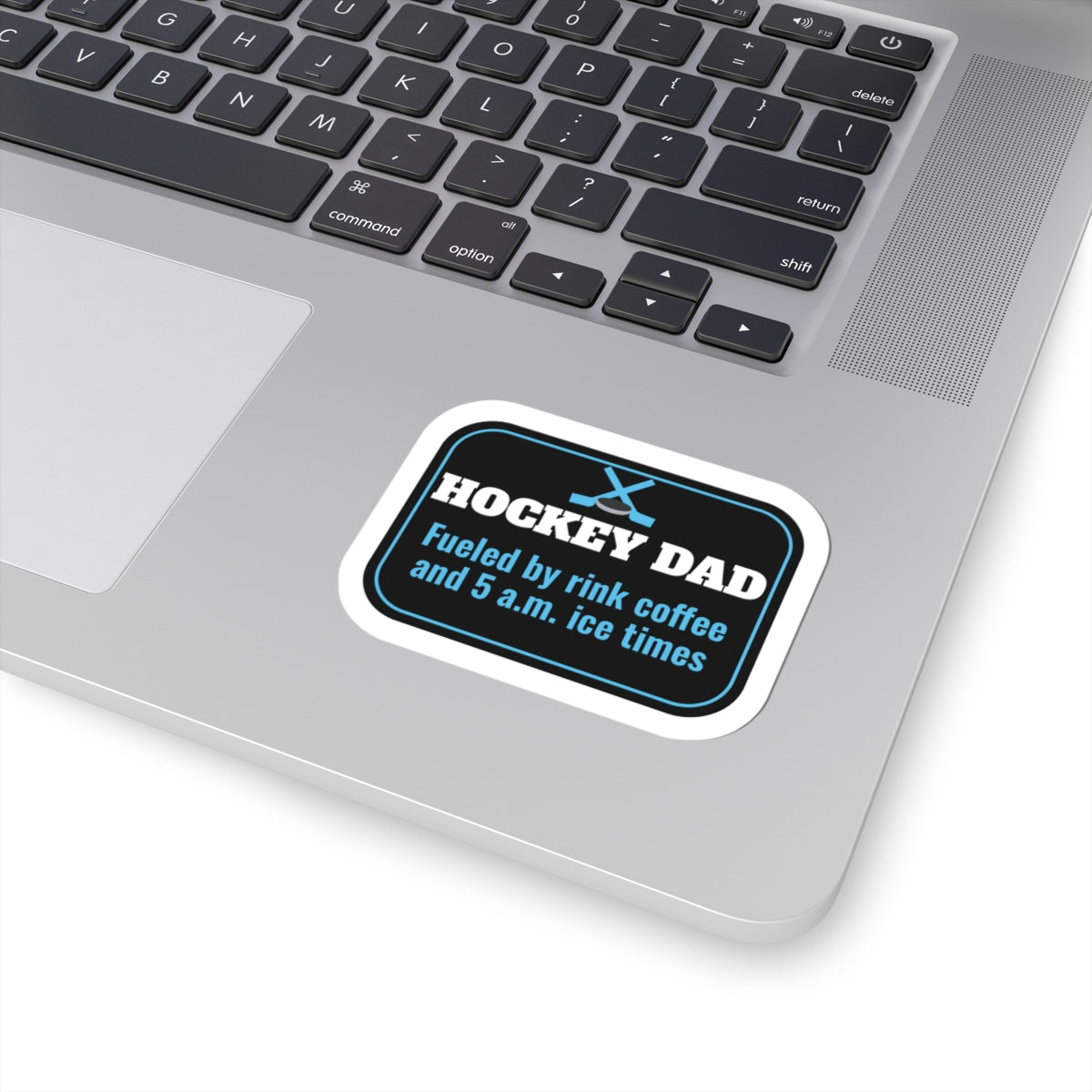 Hockey Dad Kiss-Cut Sticker, Fueled by Rink Coffee and 5 A.M. Ice Times