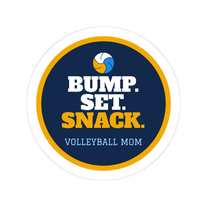 Volleyball Mom Bump Set Snack Kiss-Cut Sticker