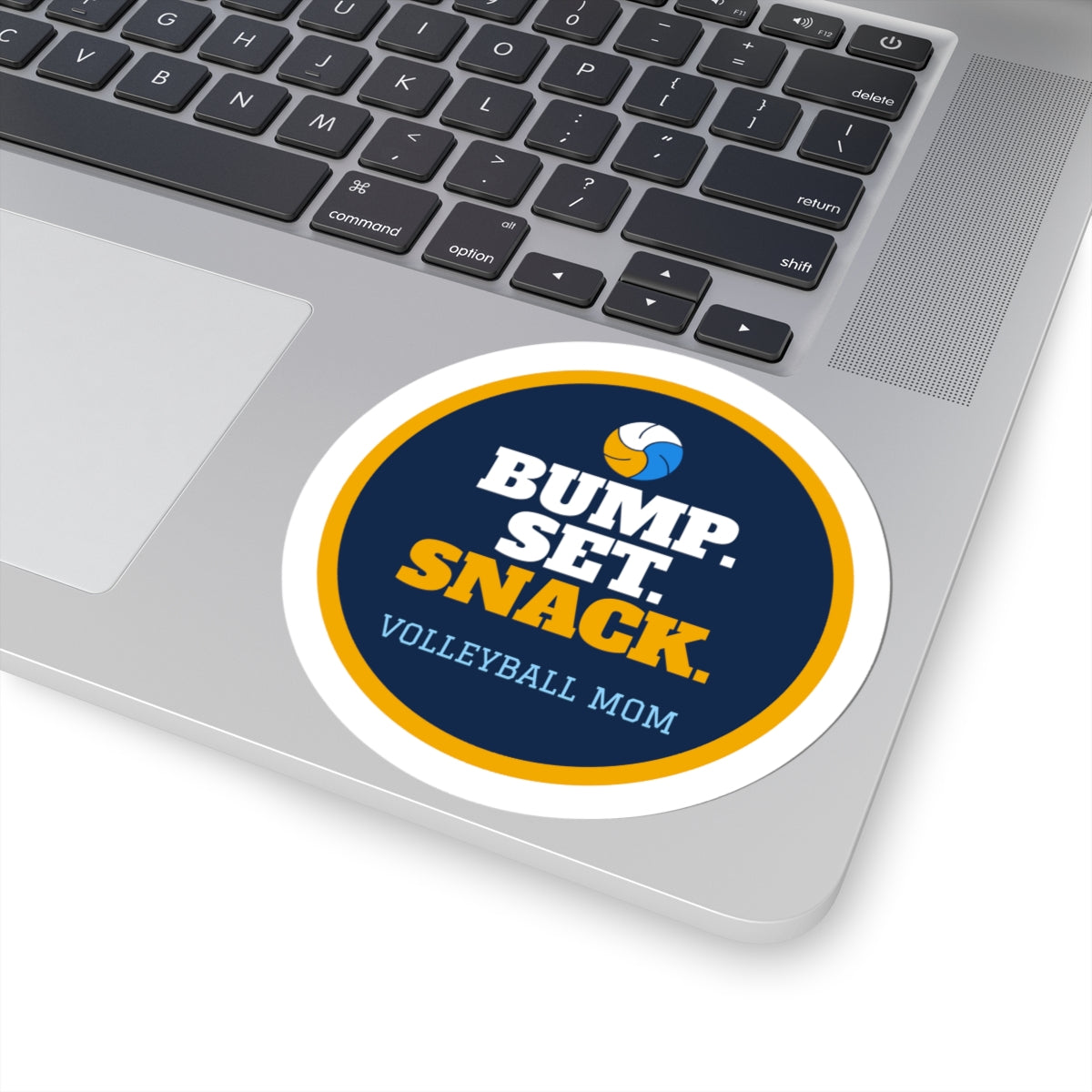 Volleyball Mom Bump Set Snack Kiss-Cut Sticker