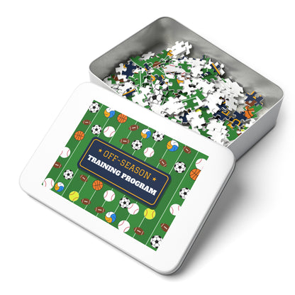 Off-Season Training Program Sports Ball Jigsaw Puzzle with Tin
