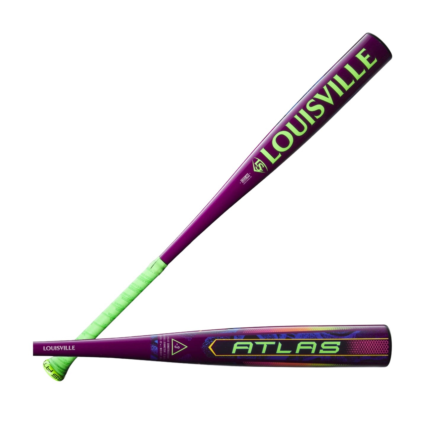2025 Louisville Slugger Atlas Neon Energy (-3) BBCOR Baseball Bat