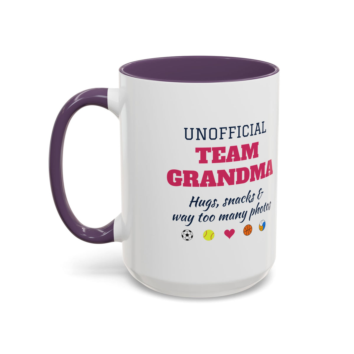 Unofficial Team Grandma Coffee Mug, Hugs, Snacks and Way Too Many Photos