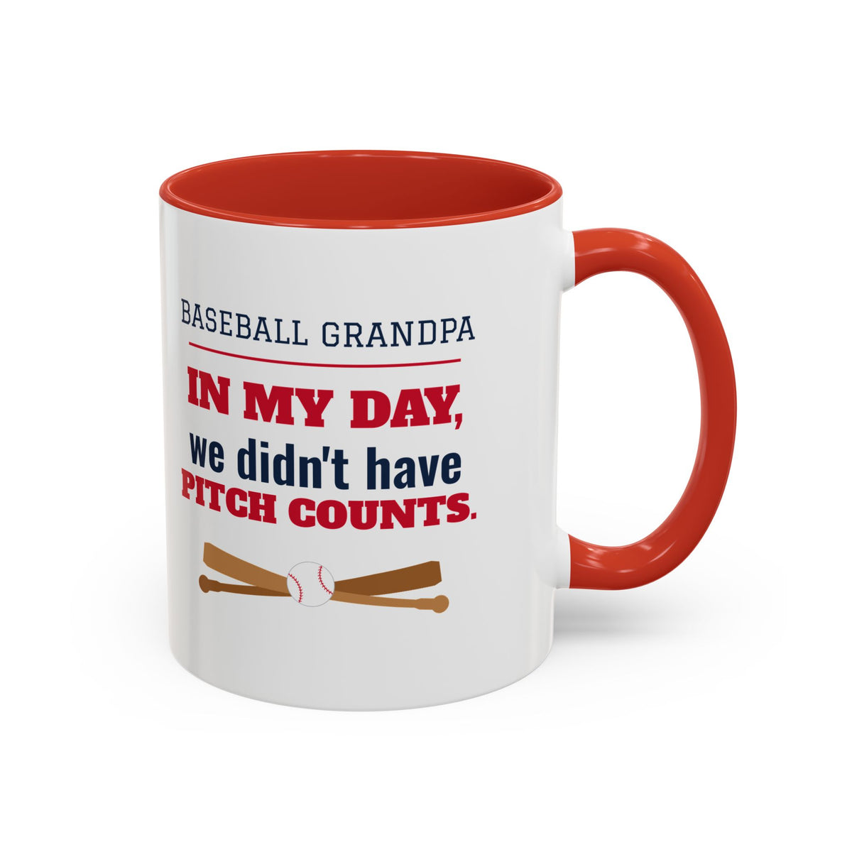 Baseball Grandpa Mug, In My Day We Didn't Have Pitch Counts