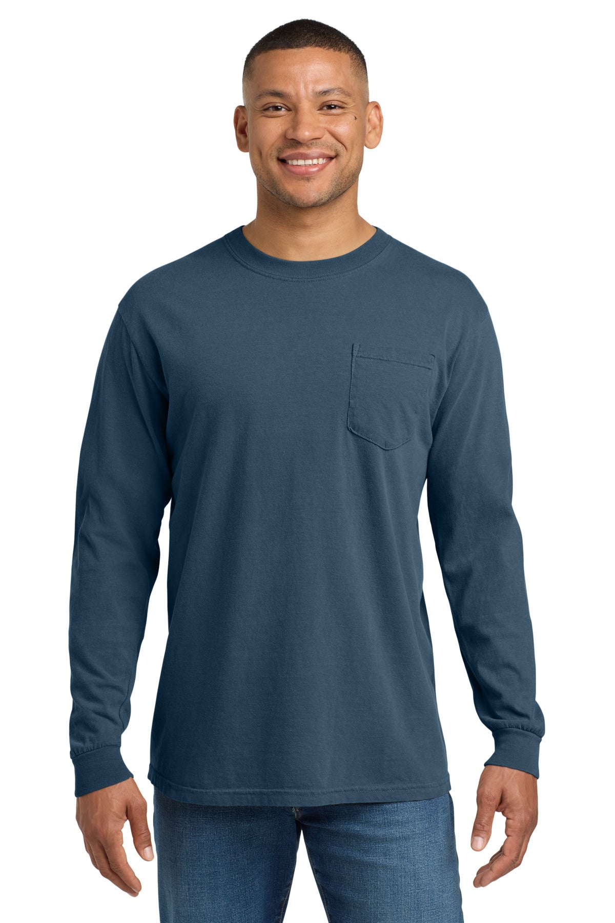 COMFORT COLORS  ®  Heavyweight Ring Spun Long Sleeve Pocket Tee. 4410