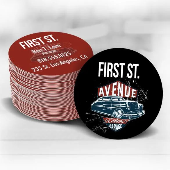 Circle Business Cards (2"x2")