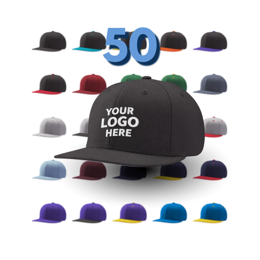 Custom Snapback - 50 Hats - Includes Logo ($12.7 each)
