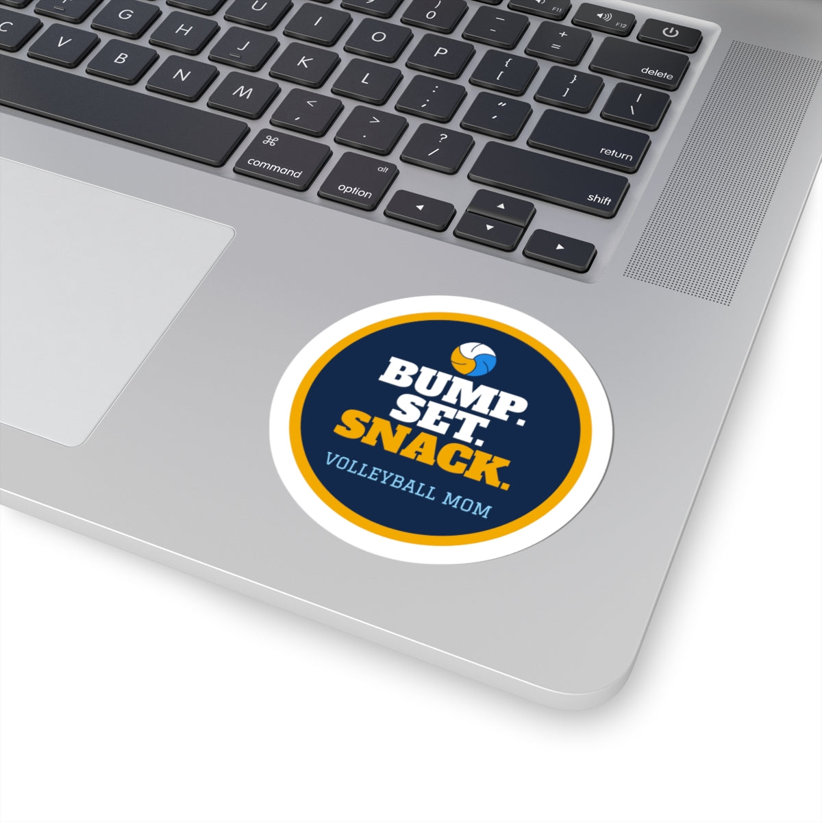 Volleyball Mom Bump Set Snack Kiss-Cut Sticker