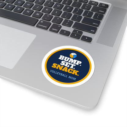 Volleyball Mom Bump Set Snack Kiss-Cut Sticker