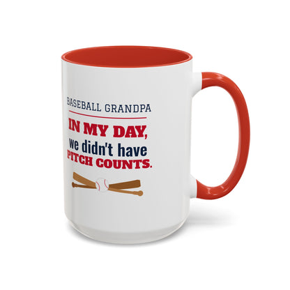 Baseball Grandpa Mug, In My Day We Didn't Have Pitch Counts