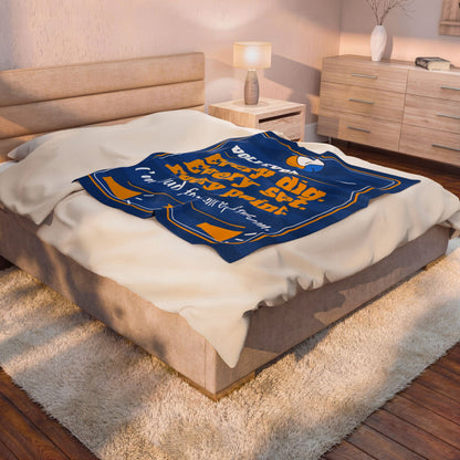Volleyball Dad Velveteen Plush Blanket, Every Dig, Every Set, Every Point, I'm Loud for All of Them