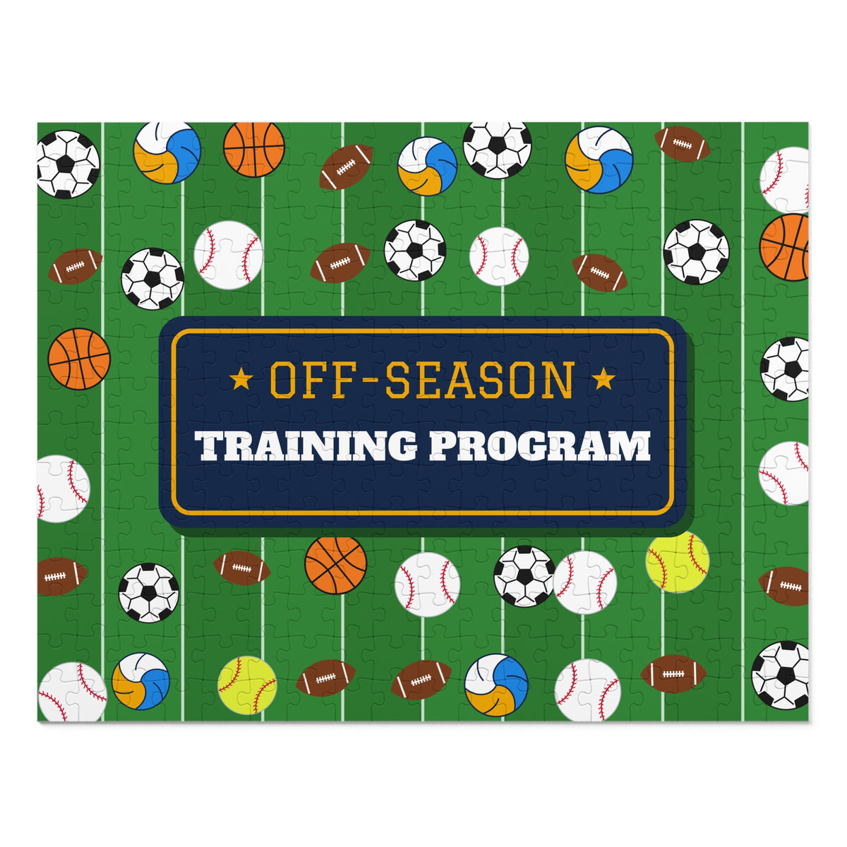 Off-Season Training Program Sports Ball Jigsaw Puzzle with Tin