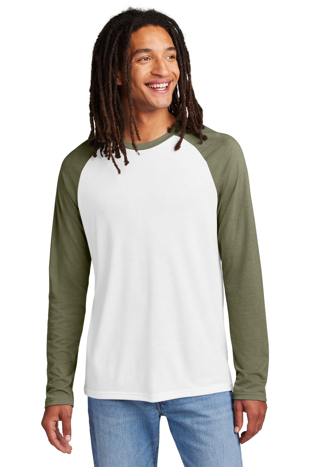 Allmade ®  Unisex Tri-Blend Long Sleeve Colorblock Raglan AL6009