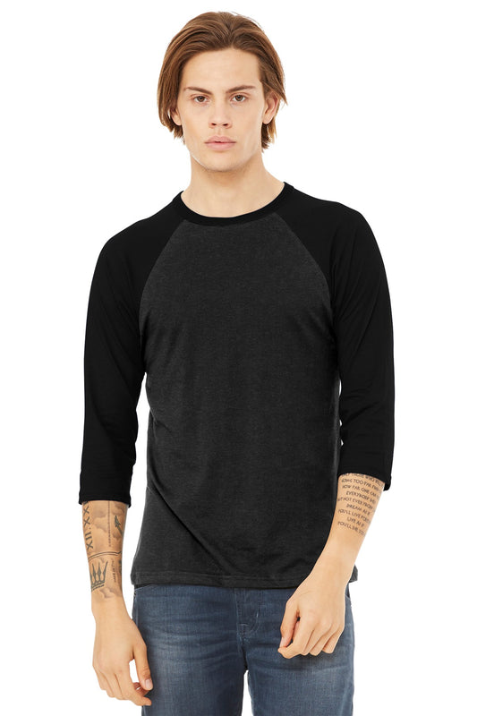 BELLA+CANVAS  ®  Unisex 3/4-Sleeve Baseball Tee. BC3200